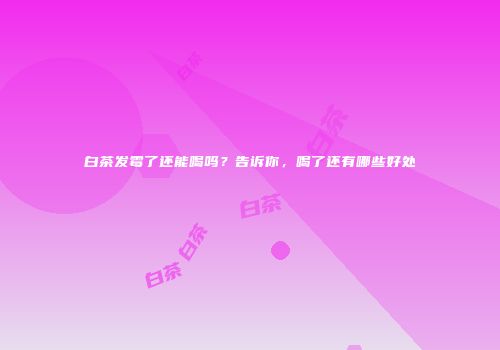 白茶发霉了还能喝吗？告诉你，喝了还有哪些好处