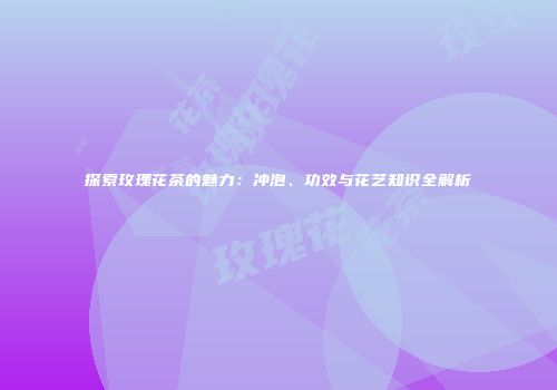 探索玫瑰花茶的魅力：冲泡、功效与花艺知识全解析