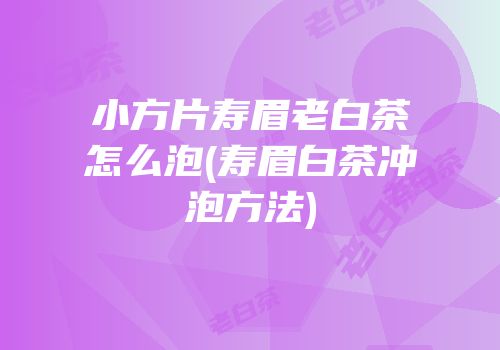 小方片寿眉老白茶怎么泡(寿眉白茶冲泡方法)