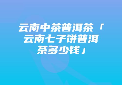 云南中茶普洱茶「云南七子饼普洱茶多少钱」