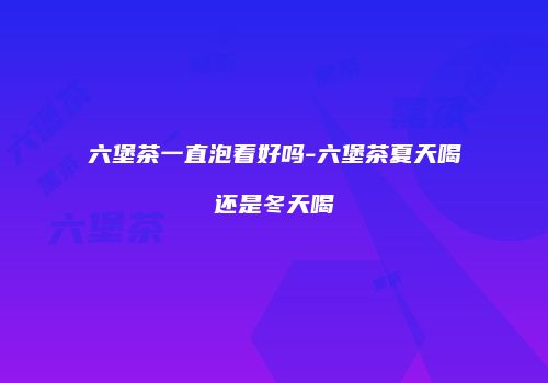六堡茶一直泡着好吗-六堡茶夏天喝还是冬天喝