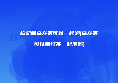 枸杞和乌龙茶可以一起泡(乌龙茶可以喝红茶一起泡吗)