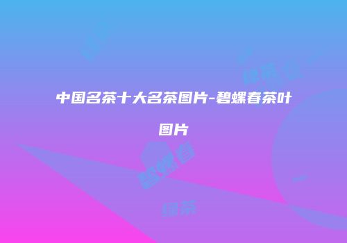 中国名茶十大名茶图片-碧螺春茶叶图片