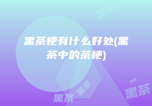 黑茶梗有什么好处(黑茶中的茶梗)
