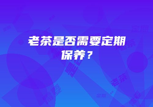 老茶是否需要定期保养？