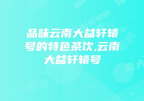 品味云南大益轩辕号的特色茶饮,云南大益轩辕号
