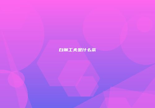 白琳工夫是什么茶