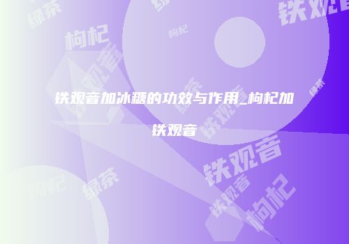 铁观音加冰糖的功效与作用_枸杞加铁观音