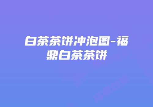 白茶茶饼冲泡图-福鼎白茶茶饼