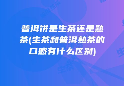 普洱饼是生茶还是熟茶(生茶和普洱熟茶的口感有什么区别)