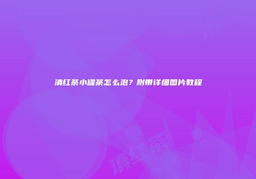 滇红茶小罐茶怎么泡？附带详细图片教程