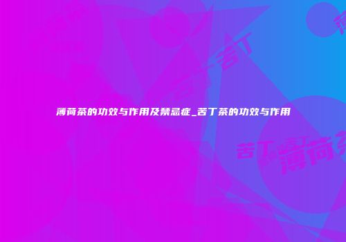 薄荷茶的功效与作用及禁忌症_苦丁茶的功效与作用