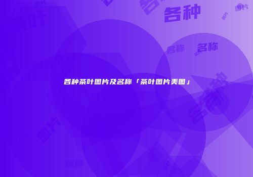 各种茶叶图片及名称「茶叶图片美图」