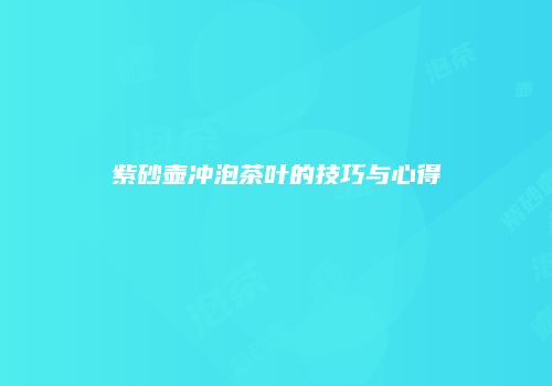 紫砂壶冲泡茶叶的技巧与心得
