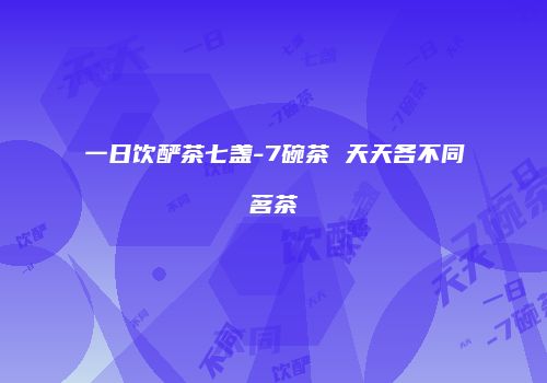 一日饮酽茶七盏-7碗茶 天天各不同茗茶
