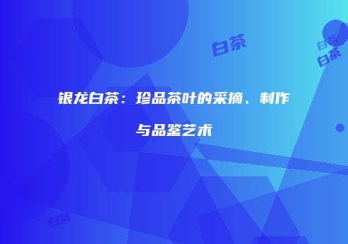 银龙白茶：珍品茶叶的采摘、制作与品鉴艺术