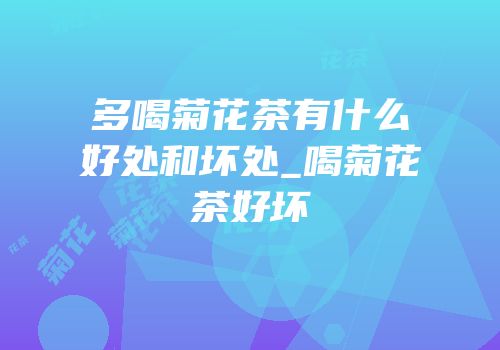 多喝菊花茶有什么好处和坏处_喝菊花茶好坏