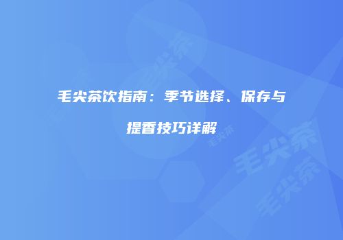毛尖茶饮指南：季节选择、保存与提香技巧详解