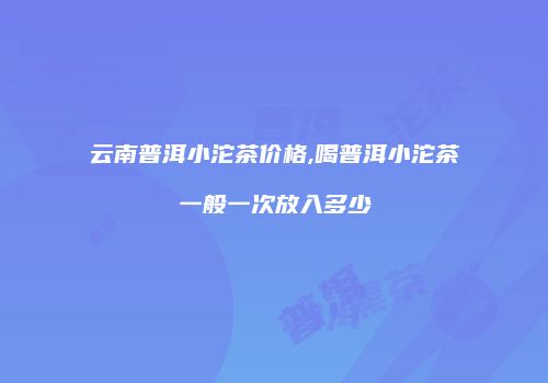云南普洱小沱茶价格,喝普洱小沱茶一般一次放入多少
