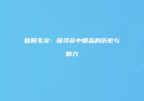 信阳毛尖：探寻茶中精品的历史与魅力