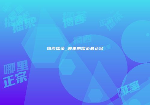 揭西擂茶_哪里的擂茶最正宗
