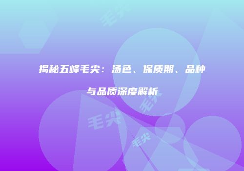 揭秘五峰毛尖：汤色、保质期、品种与品质深度解析