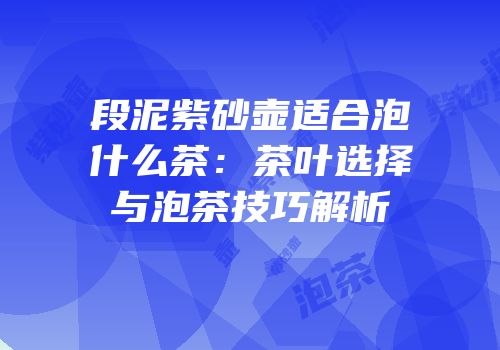 段泥紫砂壶适合泡什么茶：茶叶选择与泡茶技巧解析