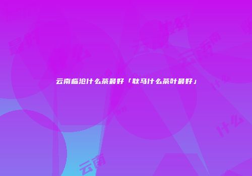 云南临沧什么茶最好「耿马什么茶叶最好」