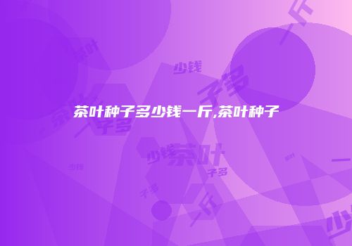 茶叶种子多少钱一斤,茶叶种子
