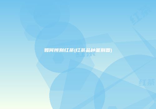 如何辨别红茶(红茶品种鉴别图)