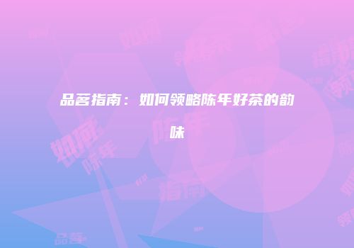 品茗指南：如何领略陈年好茶的韵味