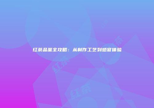 红茶品鉴全攻略：从制作工艺到感官体验