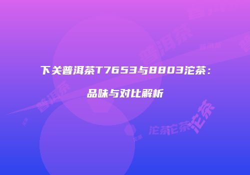 下关普洱茶T7653与8803沱茶：品味与对比解析