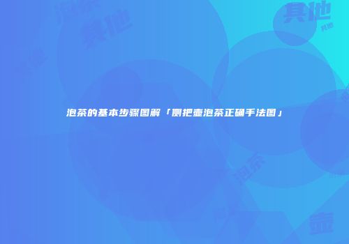 泡茶的基本步骤图解「侧把壶泡茶正确手法图」