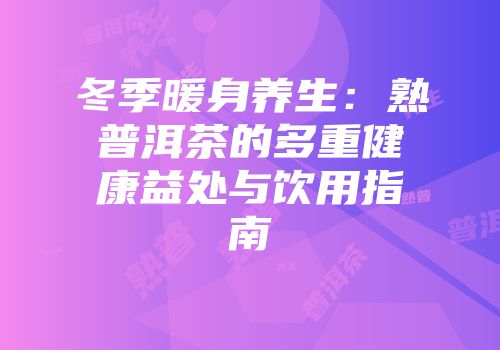 冬季暖身养生：熟普洱茶的多重健康益处与饮用指南