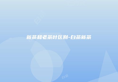 新茶和老茶叶区别-白茶新茶