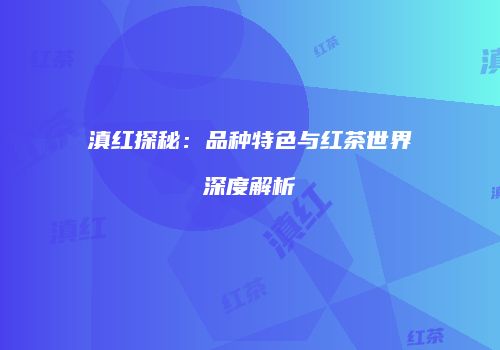 滇红探秘：品种特色与红茶世界深度解析