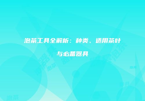 泡茶工具全解析：种类、适用茶叶与必备器具