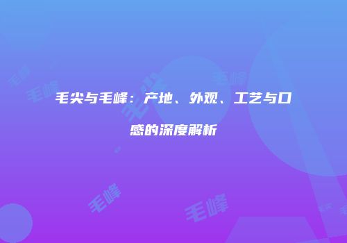 毛尖与毛峰：产地、外观、工艺与口感的深度解析