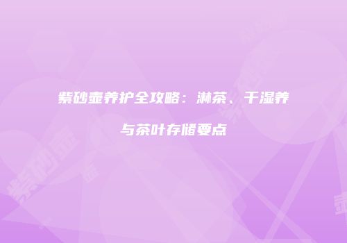 紫砂壶养护全攻略：淋茶、干湿养与茶叶存储要点
