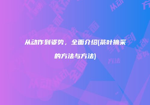 从动作到姿势，全面介绍(茶叶摘采的方法与方法)