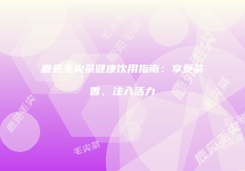 鹿苑毛尖茶健康饮用指南：享受茶香，注入活力