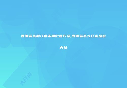 武夷岩茶的几种实用贮藏方法,武夷岩茶大红袍品鉴方法