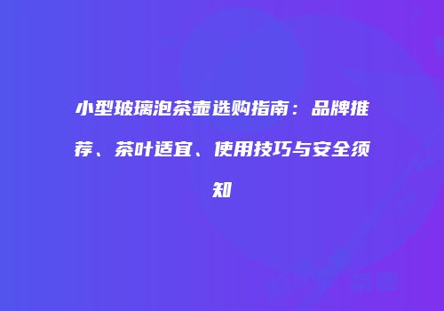 小型玻璃泡茶壶选购指南：品牌推荐、茶叶适宜、使用技巧与安全须知