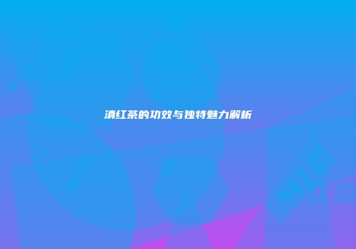滇红茶的功效与独特魅力解析