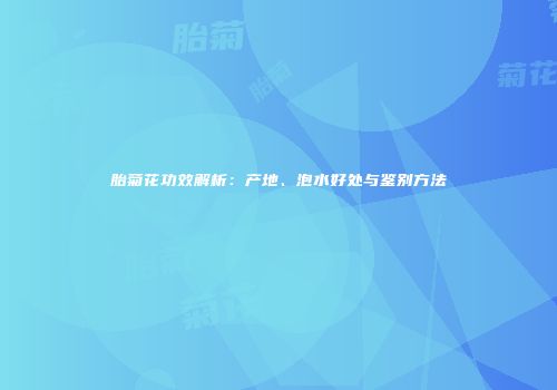 胎菊花功效解析：产地、泡水好处与鉴别方法