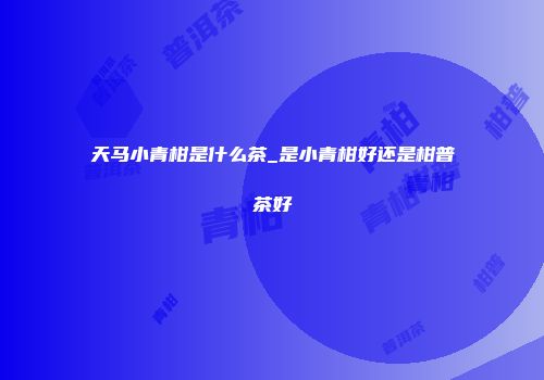 天马小青柑是什么茶_是小青柑好还是柑普茶好