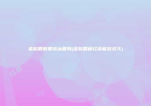 金骏眉需要放冰箱吗(金骏眉藏红茶能放多久)
