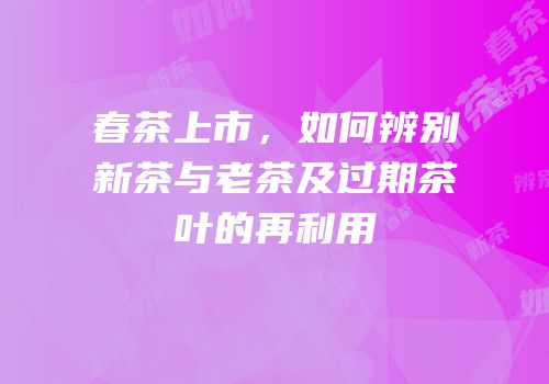 春茶上市，如何辨别新茶与老茶及过期茶叶的再利用