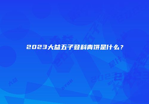 2023大益五子登科青饼是什么？